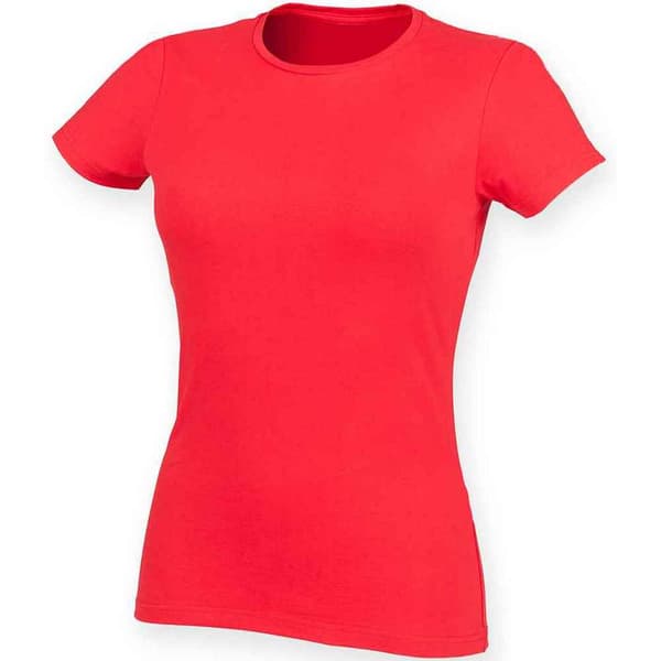SF Womens/Ladies Feel Good Heather Stretch T-Shirt
