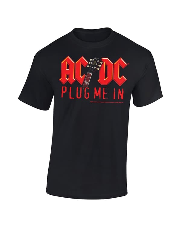 AC/DC  Plug me in with Angus Young  T-Paita