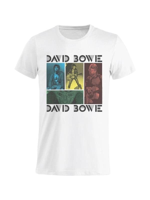 David Bowie Mick Rock College  T-Shirt