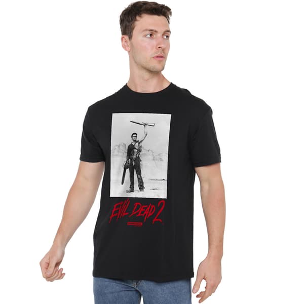 Evil Dead 2 T-shirt med kædesav til mænd