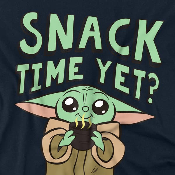 Star Wars Mandalorian T-shirt för herrar - Snack Time Yet? Grogu