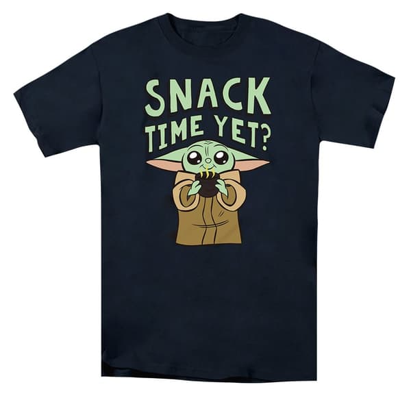Star Wars Mandalorian T-shirt för herrar - Snack Time Yet? Grogu