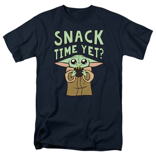 Star Wars Mandalorian T-shirt för herrar - Snack Time Yet? Grogu