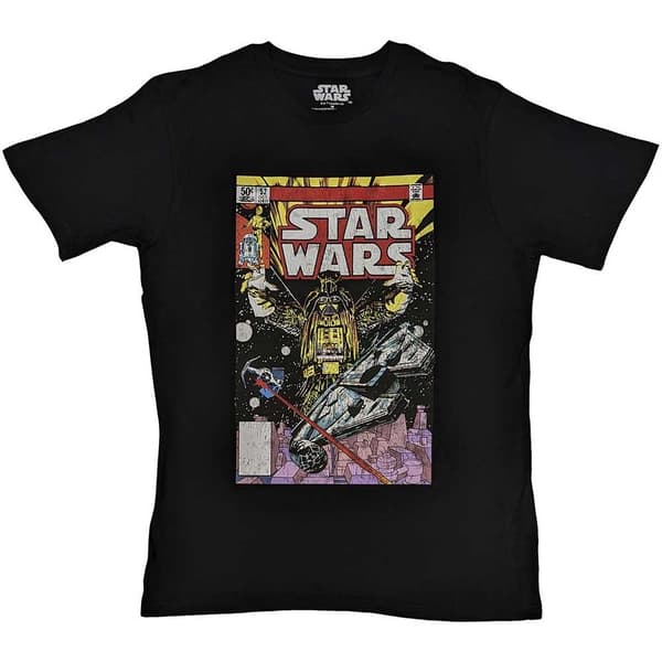 Star Wars Unisex Adult Darth Vader Comic T-Shirt Black L