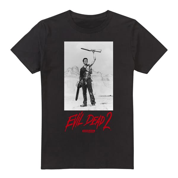 Evil Dead 2 T-shirt med kædesav til mænd