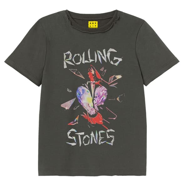 Amplified Barn/Hackney Diamonds The Rolling Stones T-shirt Charcoal 9-10 Years