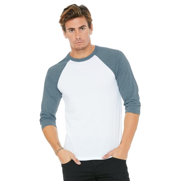 Bella + Canvas Unisex Adult Triblend 3/4 Sleeve Baseball T-Shirt