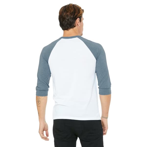 Bella + Canvas Unisex Adult Triblend 3/4 Sleeve Baseball T-Shirt