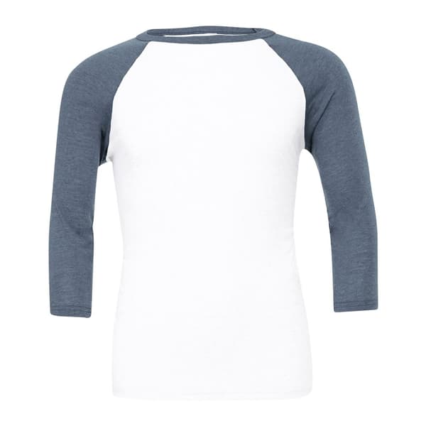 Bella + Canvas Unisex Adult Triblend 3/4 Sleeve Baseball T-Shirt
