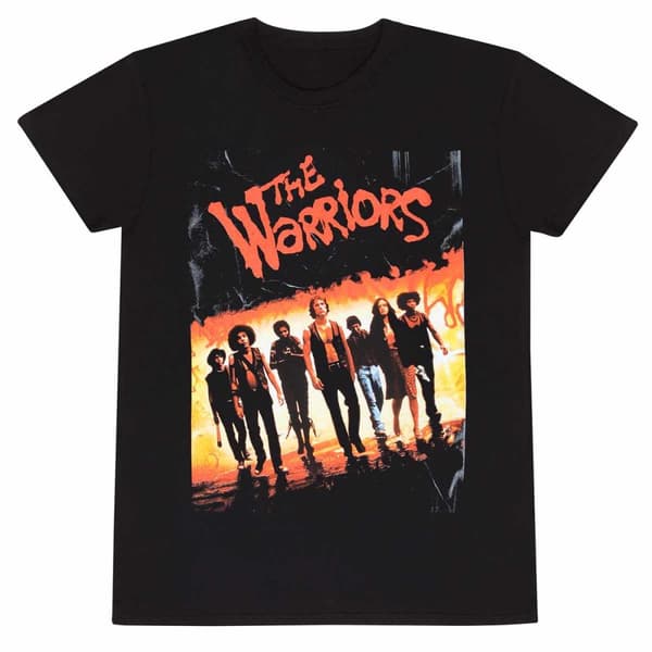The Warriors Unisex Adult Line Up Angle T-Shirt Black XXL