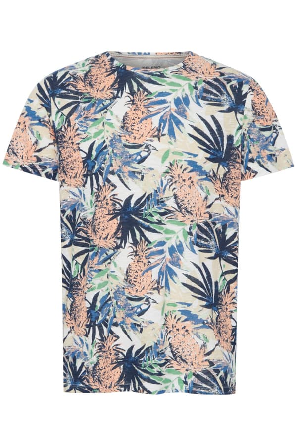 Blend - T-shirt 20716486 Bladmönstrad