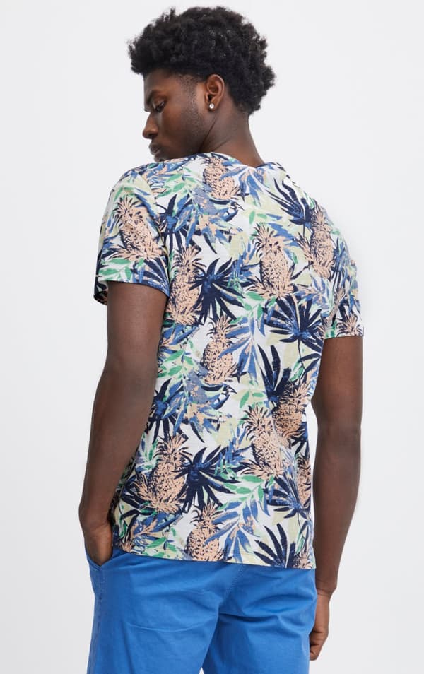 Blend - T-shirt 20716486 Bladmönstrad