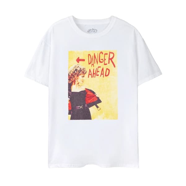Grease T-shirt - damer/kvinnor Danger Ahead White M