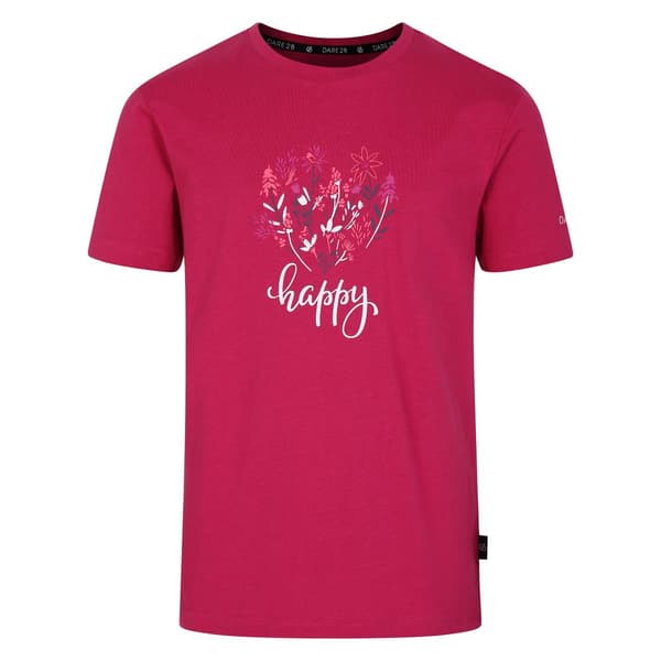 Dare 2B Trailblazer II Happy T-shirt för barn/unga Berry Pink 7-8 Years