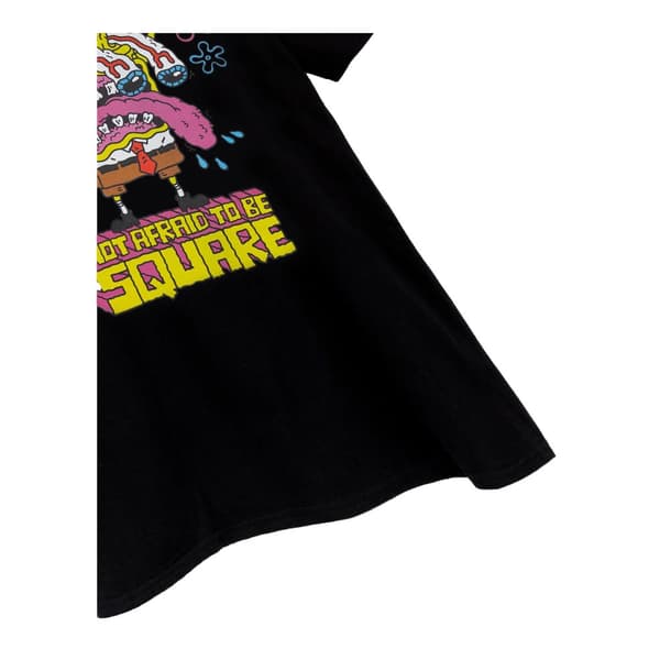 SpongeBob SquarePants Mens Not Afraid to Be Square Short-Sleeved T-Shirt