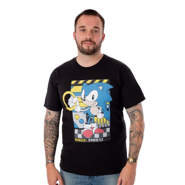 Sonic The Hedgehog Mens Classic Rings T-Shirt