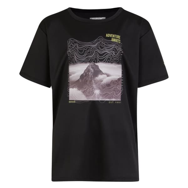 Regatta T-shirt för barn/unga - Alvardo VIII Mountain Black 5-6 Years