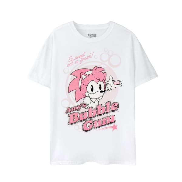Sonic The Hedgehog Kortärmad t-shirt - dam/dam Amy´s Bubblegum White L