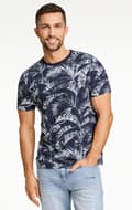 Miniatyrbild 1 av 3: Lindbergh Blue - T-shirt 30-422044 Bladmönstrad