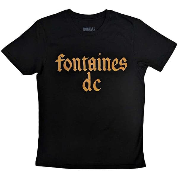 Fontaines DC Unisex T-shirt med gotisk logo til voksne
