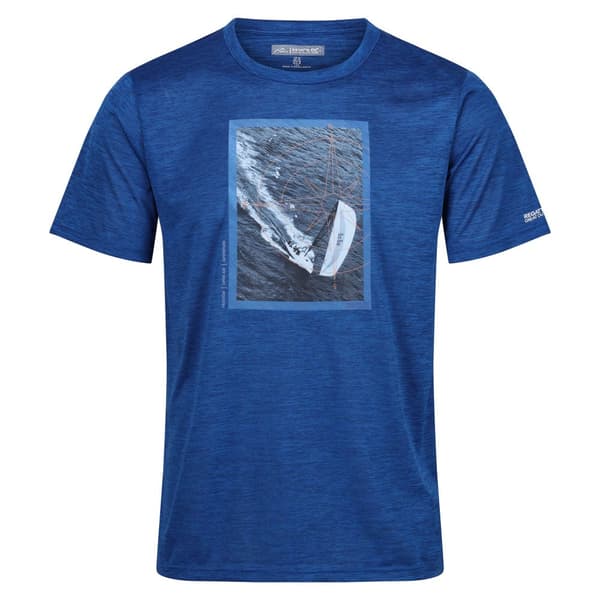 Regatta Mens Fingal VIII Sailboat Marl T-Shirt Oxford Blue M