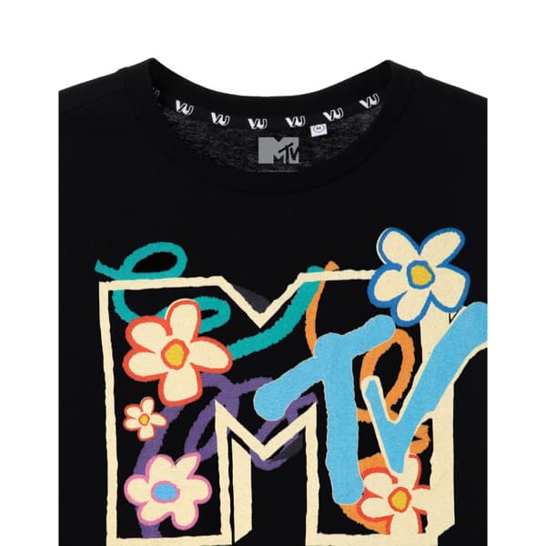 MTV Unisex Adult Flowers T-Shirt