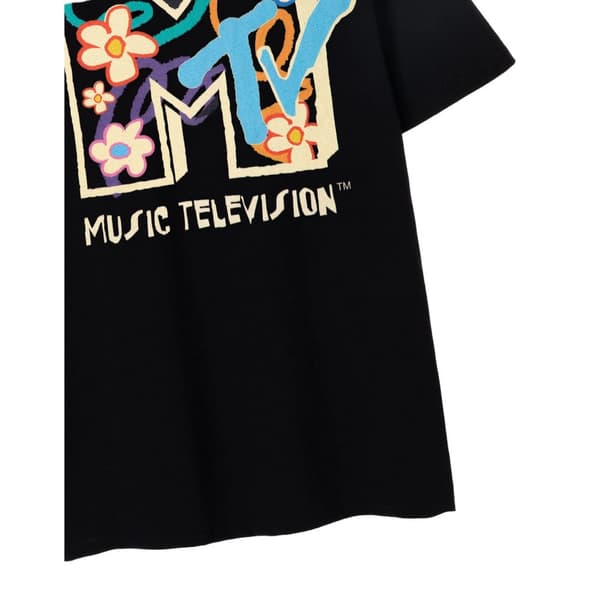 MTV Unisex Adult Flowers T-Shirt