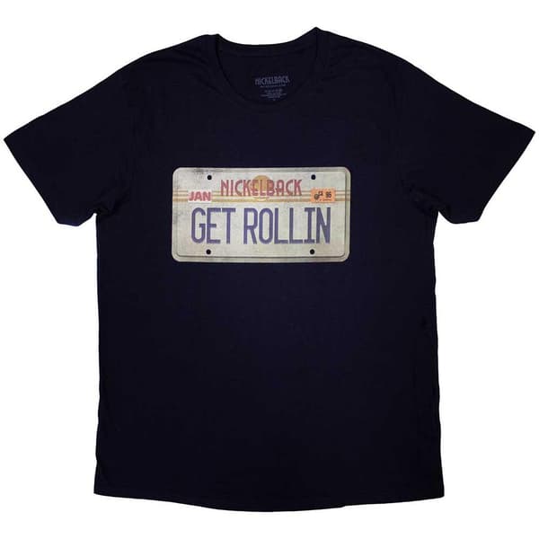 Nickelback Unisex Adult License Plate T-Shirt