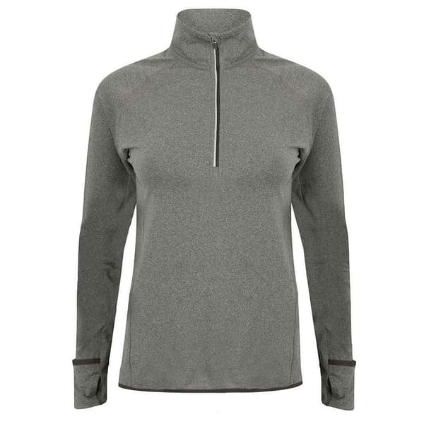 Tombo Womens/Ladies Performance Quarter Zip Long-Sleeved Top