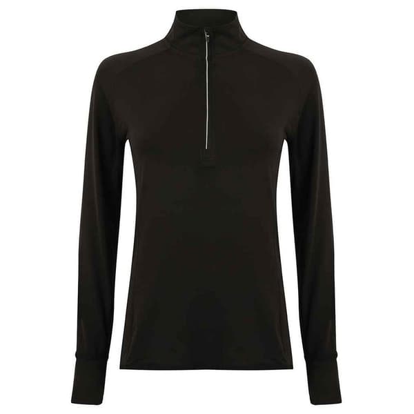 Tombo Womens/Ladies Performance Quarter Zip Long-Sleeved Top