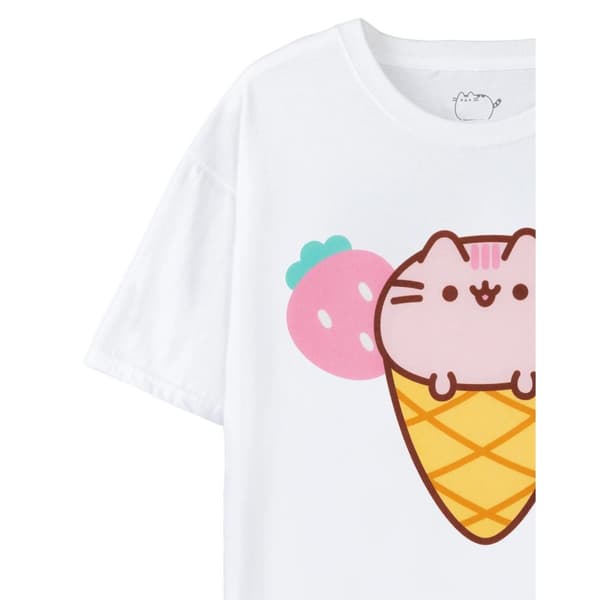Pusheen T-shirt med glass för kvinnor/damer