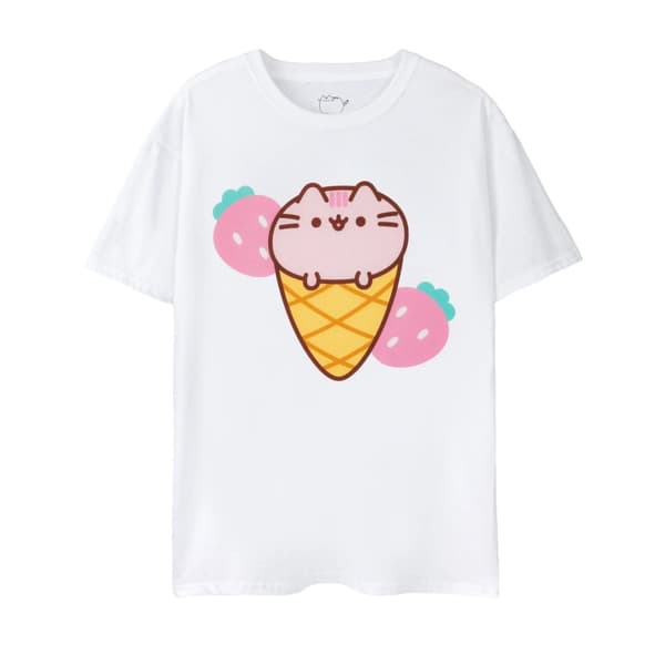 Pusheen T-shirt med glass för kvinnor/damer