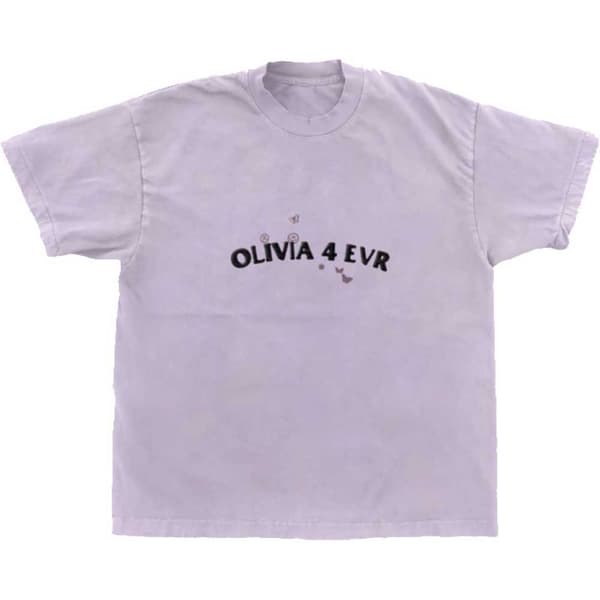 Olivia Rodrigo Unisex Adult Olivia 4 Evr Brutal T-Shirt Purple XL