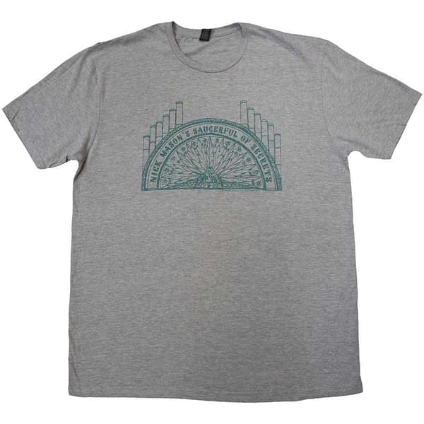 Nick Mason´s Saucerful Of Secrets Unisex t-shirt för vuxna med reliker Grey 3XL