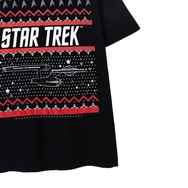 Star Trek Mens Fair Isle Christmas T-Shirt
