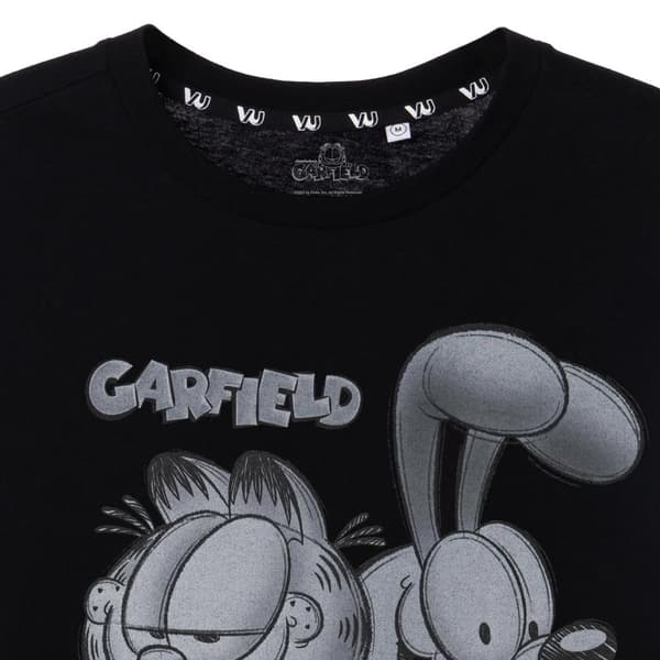 Garfield Mens Greyscale Short-Sleeved T-Shirt
