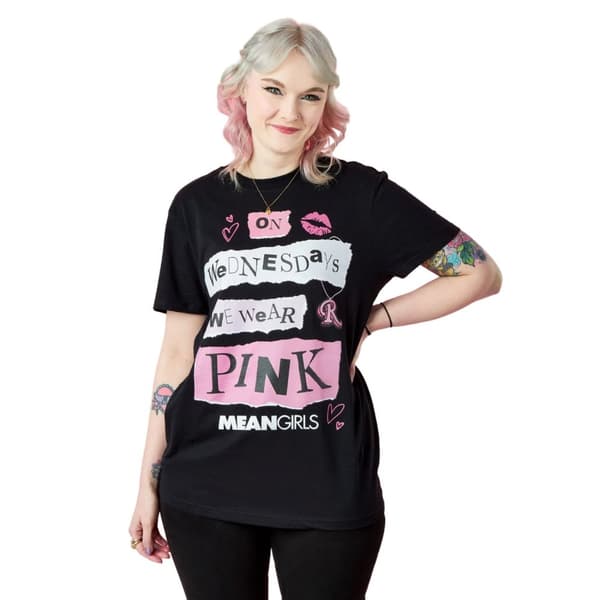 Mean Girls Womens/Ladies Pink Wednesdays T-Shirt