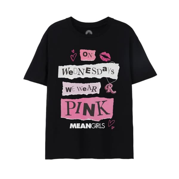 Mean Girls Womens/Ladies Pink Wednesdays T-Shirt