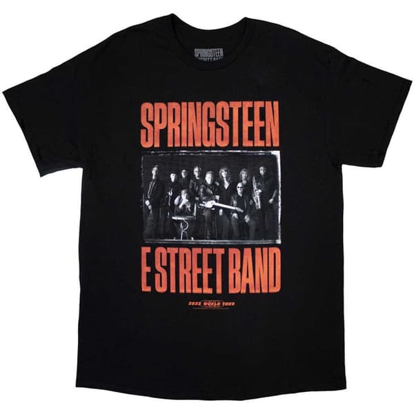 Bruce Springsteen & The E Street Band Unisex Adult Tour 23 Band Photo T-Shirt Black S