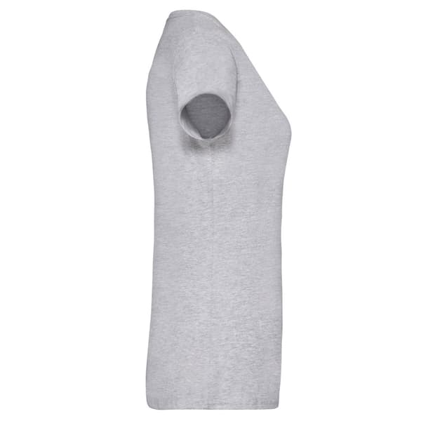 Fruit of the Loom Dam/Tjej Valueweight - T-shirt med djup V i värmegrått