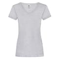 Miniatyrbild 1 av 3: Fruit of the Loom Dam/Tjej Valueweight - T-shirt med djup V i värmegrått