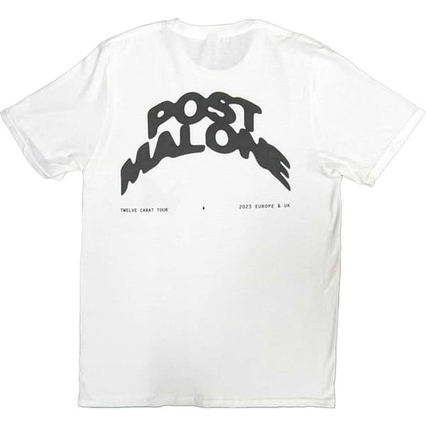 Post Malone Unisex Adult 2023 Tour Curved Logo T-Shirt