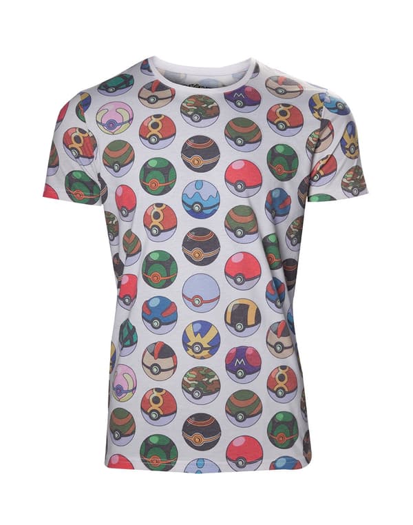Bioworld Pokémon Pokéball T-shirt, XS
