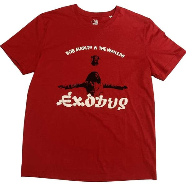 Bob Marley & The Wailers Unisex Adult Exodus Arms Outstretched Hi-Build T-Shirt Red M