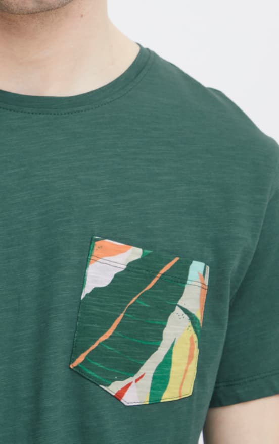 Blend - T-shirt 20716843 Mönstrad bröstficka