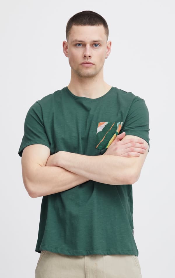 Blend - T-shirt 20716843 Mönstrad bröstficka