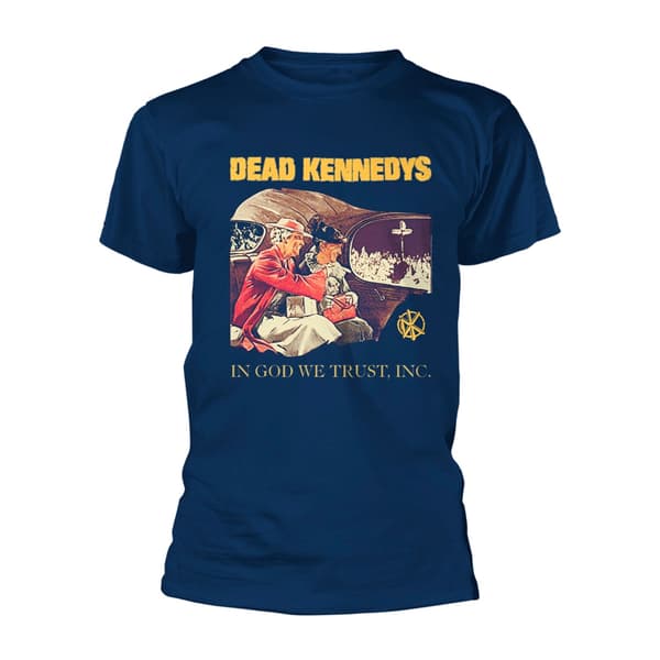 DEAD KENNEDYS - T-SHIRT, IN GOD WE TRUST (NAVY) L