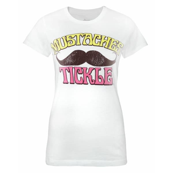 Goodie Two Sleeves Womens/Ladies Moustaches Tickle T-Shirt