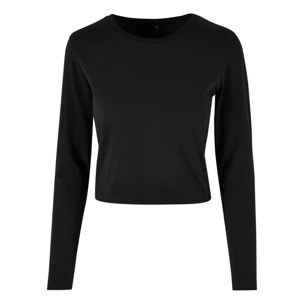 Build Your Brand Womens/Ladies Long-Sleeved Crop Top