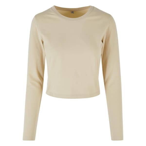 Build Your Brand Womens/Ladies Long-Sleeved Crop Top